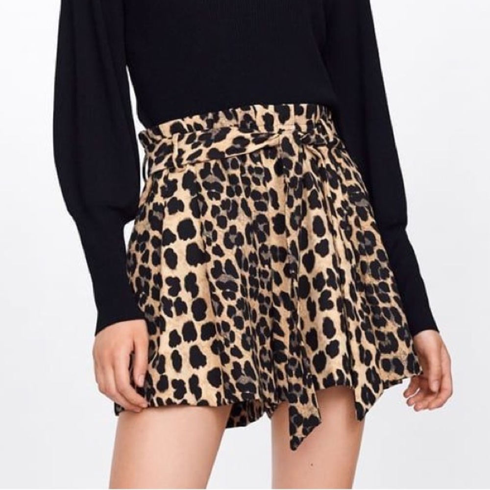 Zara Animal Print Shorts size small